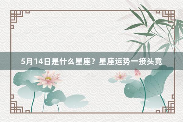 5月14日是什么星座？星座运势一接头竟